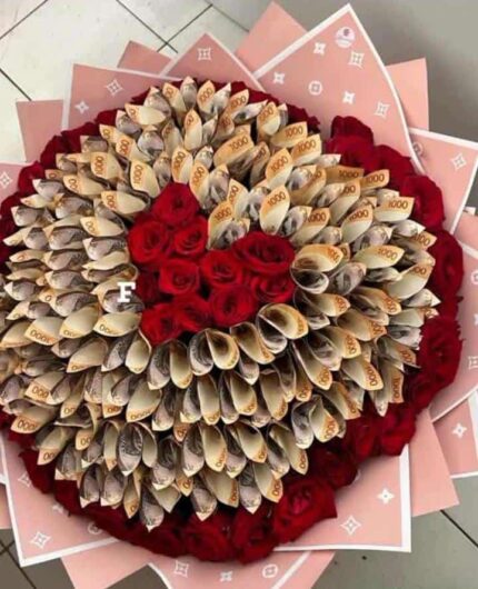 ksh 100000 money bouquet with pure red roses